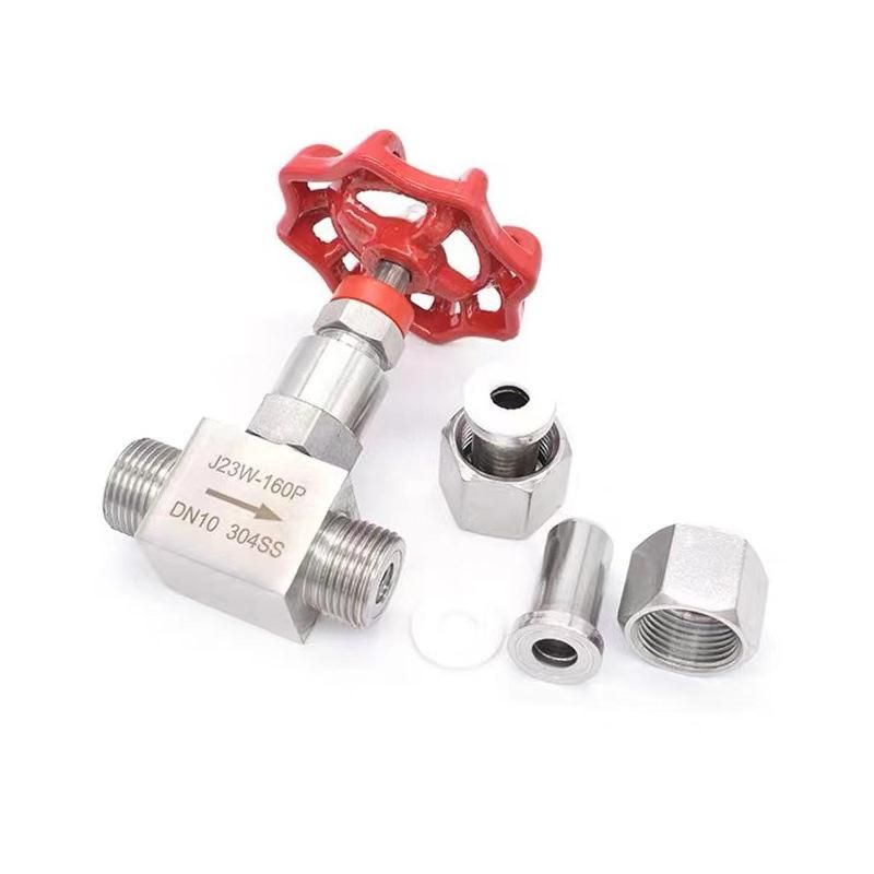 201/304 Stainless Steel Internal Thread Welding Needle Type Valve Double Loose Joint High Pressure Valve Switch J23W-160P