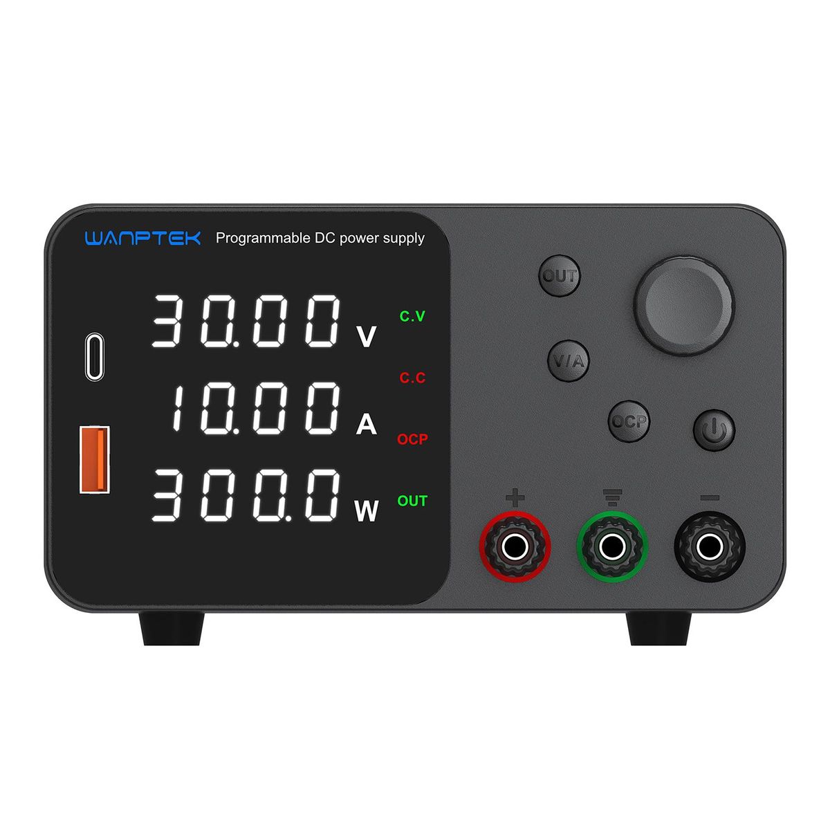 WANPTEK  Variable DC Power Supply 160V 2A Bench Power Supply with 4-Digits LED Display Adjustable Switching Power Supply with Encoder Adjustment Knob Output Enable/Disable Button