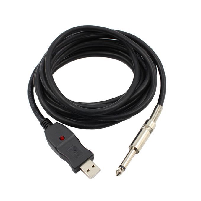 USB To 6.5mm Guitar Computer Recording Cable Connect Interface