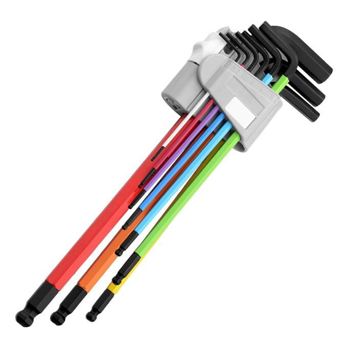 9x Allen Key Set Screwdriver  Wrench Hand Tools Multicoloured For E