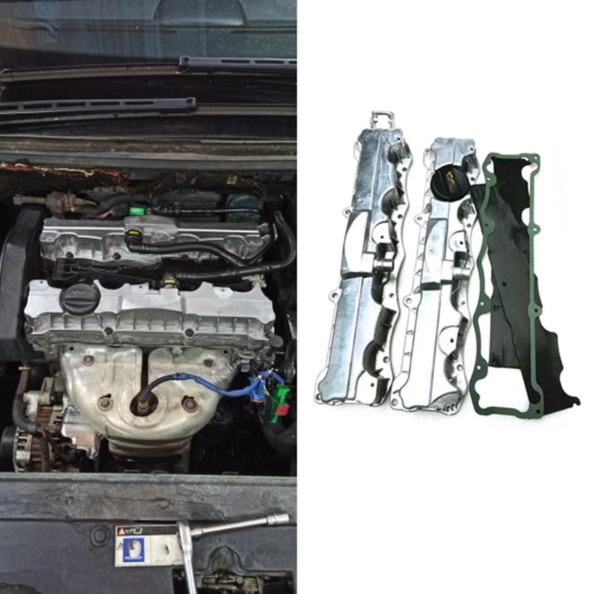Car Engine Aluminum Intake and Exhaust Valve Chamber Cover Assembly for Peugeot 206/207/307 for Citroen C2/C3/C4 0248R4