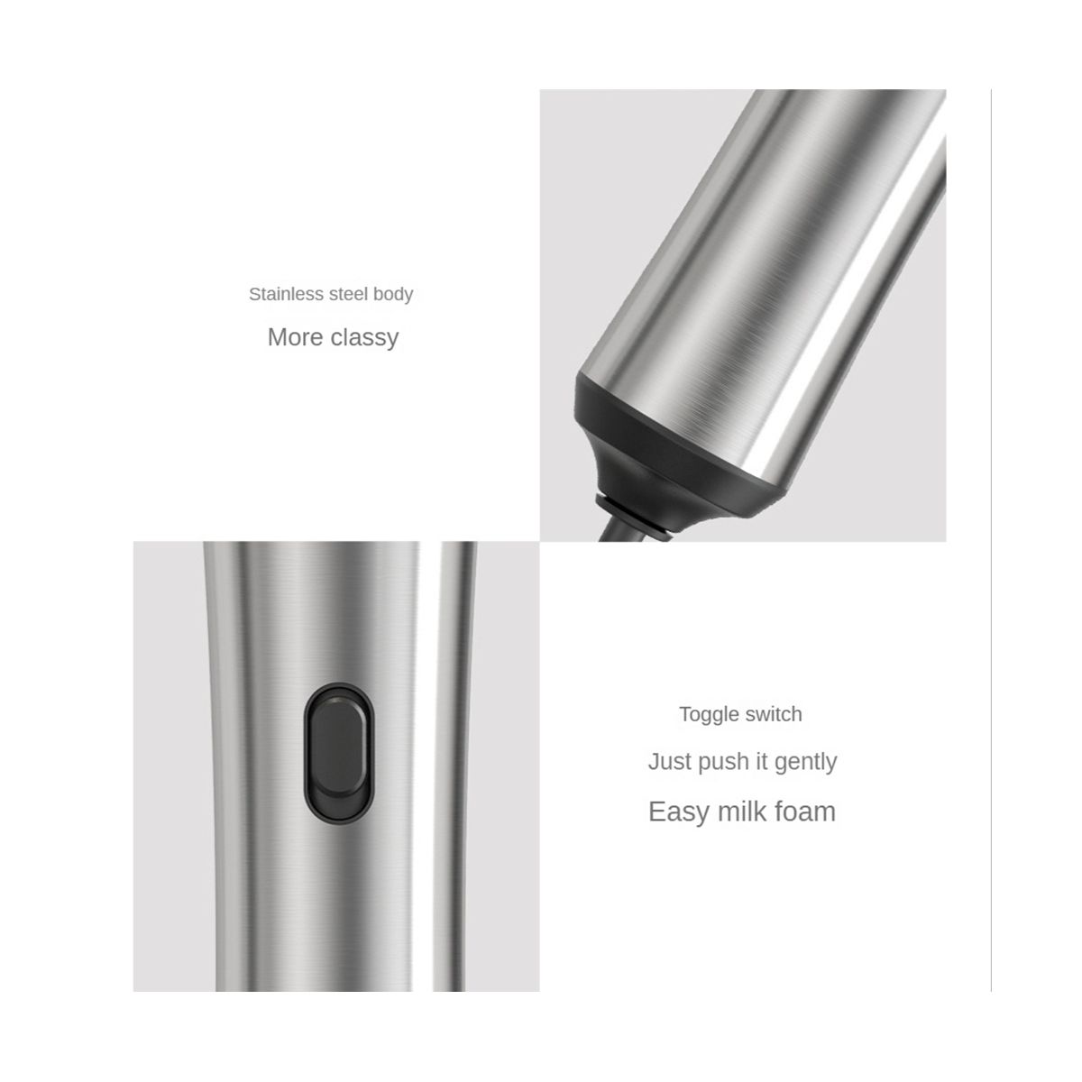 Electric Milk Frother Mixer USB Handheld Foamer Coffee