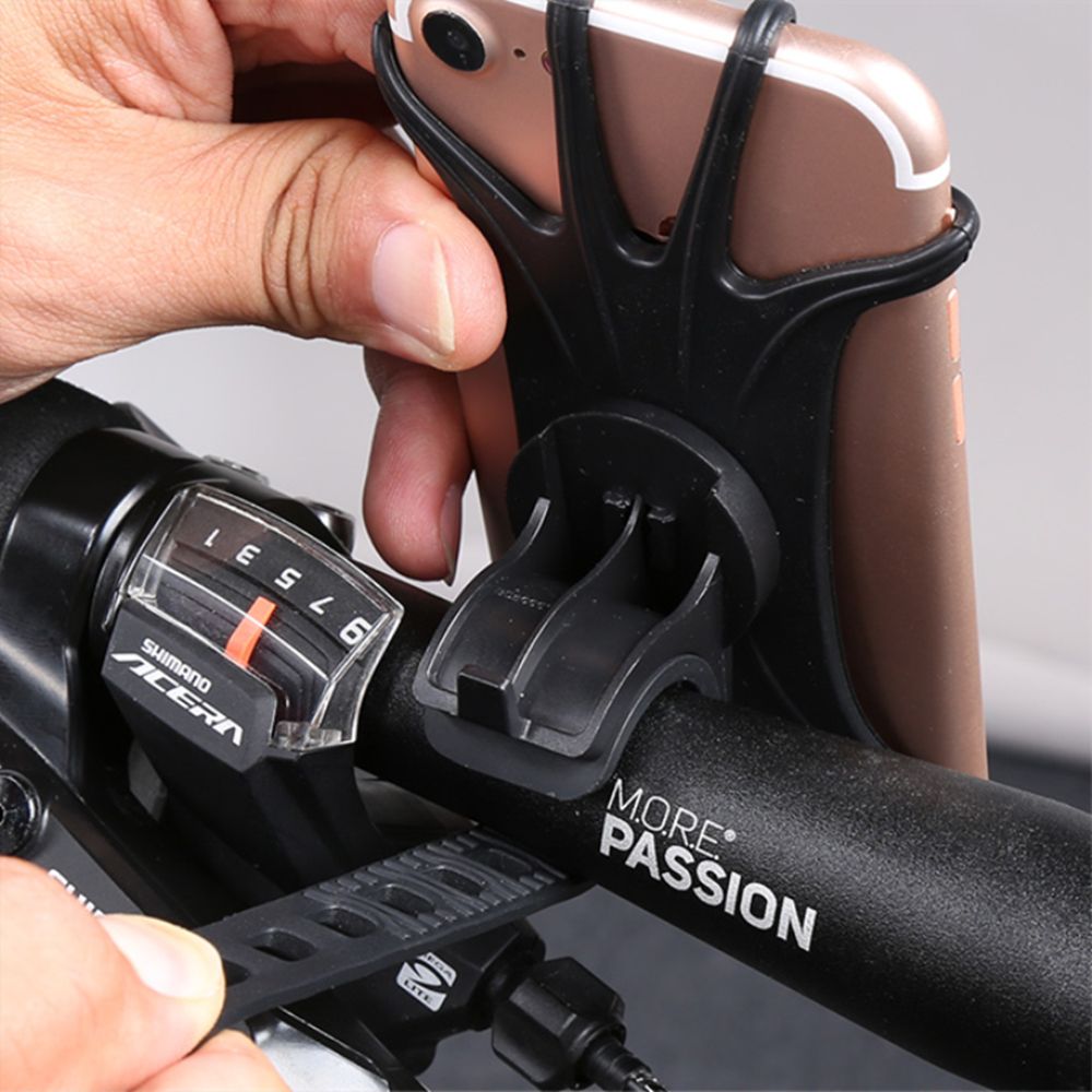 Handlebar Phone GPS Silicone Holder For Motorcycle Bike
