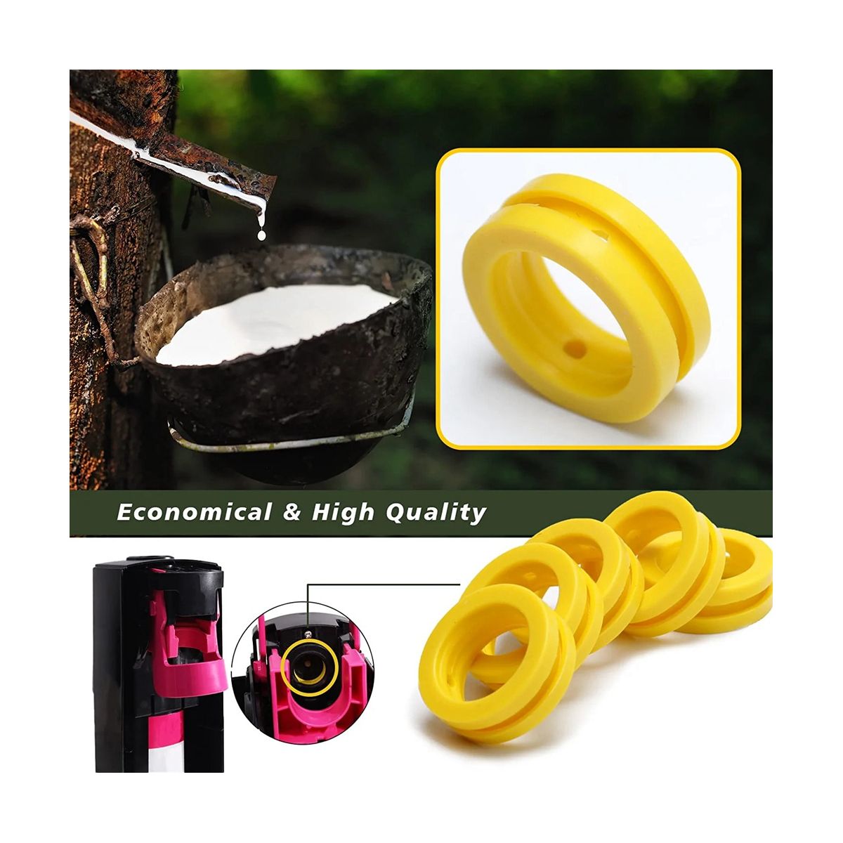 O Rings Soda Machine Co2 Cylinder Exchange Carbonator Gaskets 10Pcs Gaskets Ring for New Soda Maker & Pink Cylinder