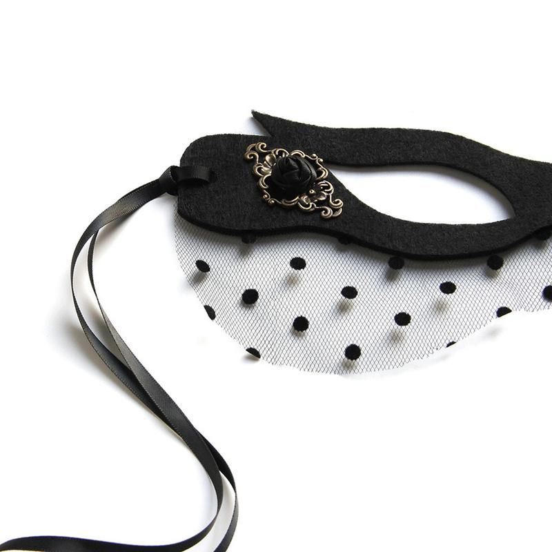 Halloween Party Face Hood Half Face-covered-Black