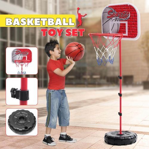 Portable Adjustable Basket Set With Free Basketball