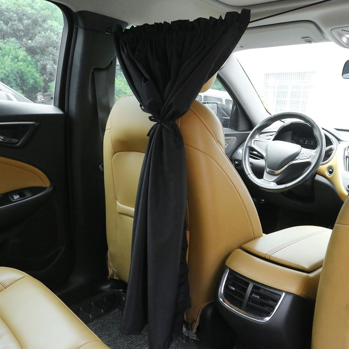 Car Privacy Curtain, Front & Rear Seat Partition Space Divider Auto Van Truck Interior Accessories for Family Travel Camping Baby Sleeping