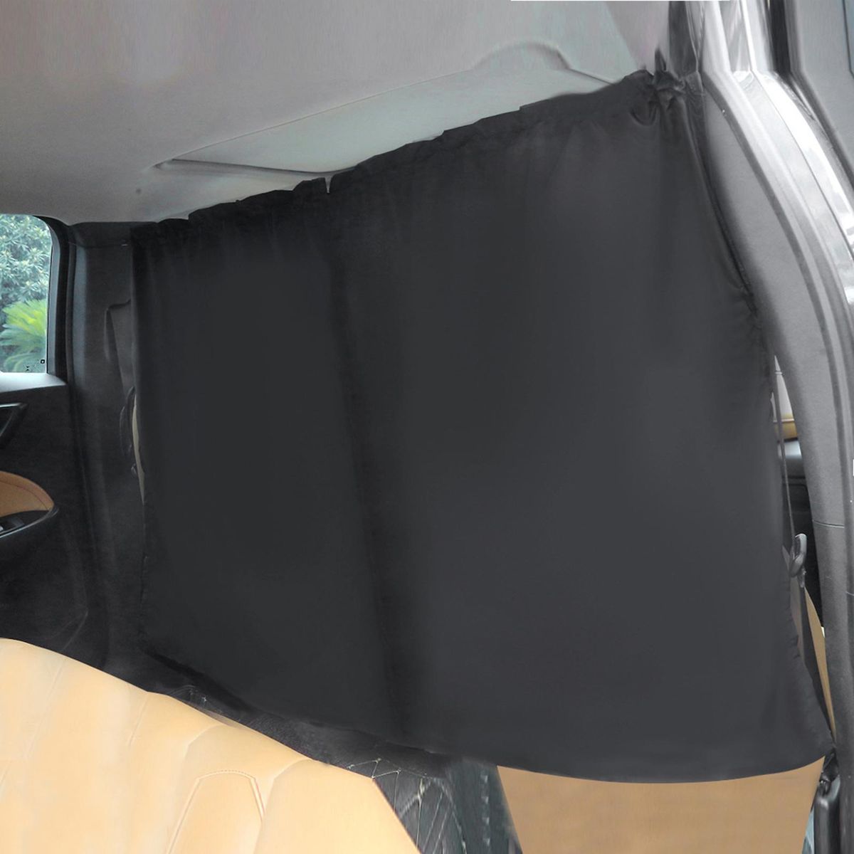 Car Privacy Curtain, Front & Rear Seat Partition Space Divider Auto Van Truck Interior Accessories for Family Travel Camping Baby Sleeping