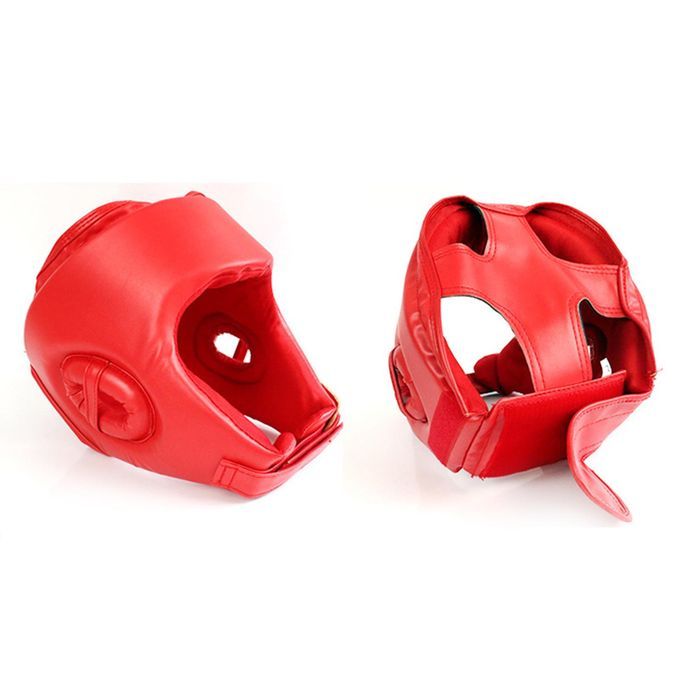 Head Guard Boxing Sparring Headgear Head Protection 50 To 58CM Red