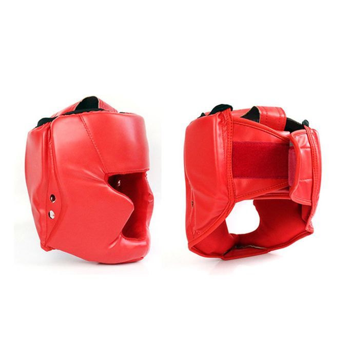 Head Guard Boxing Sparring Headgear Head Protection 50 To 58CM Red