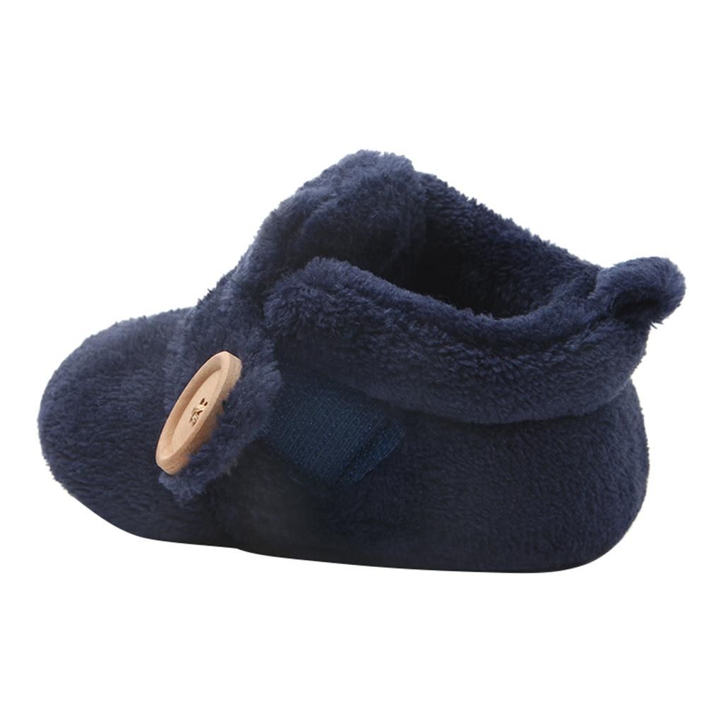 Baby Toddler Warm Shoes Boy Girl's Prewalker 0-6Months Dark Blue