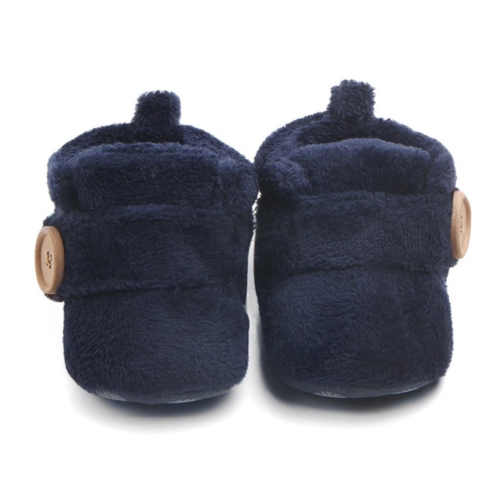 Baby Toddler Warm Shoes Boy Girl's Prewalker 0-6Months Dark Blue