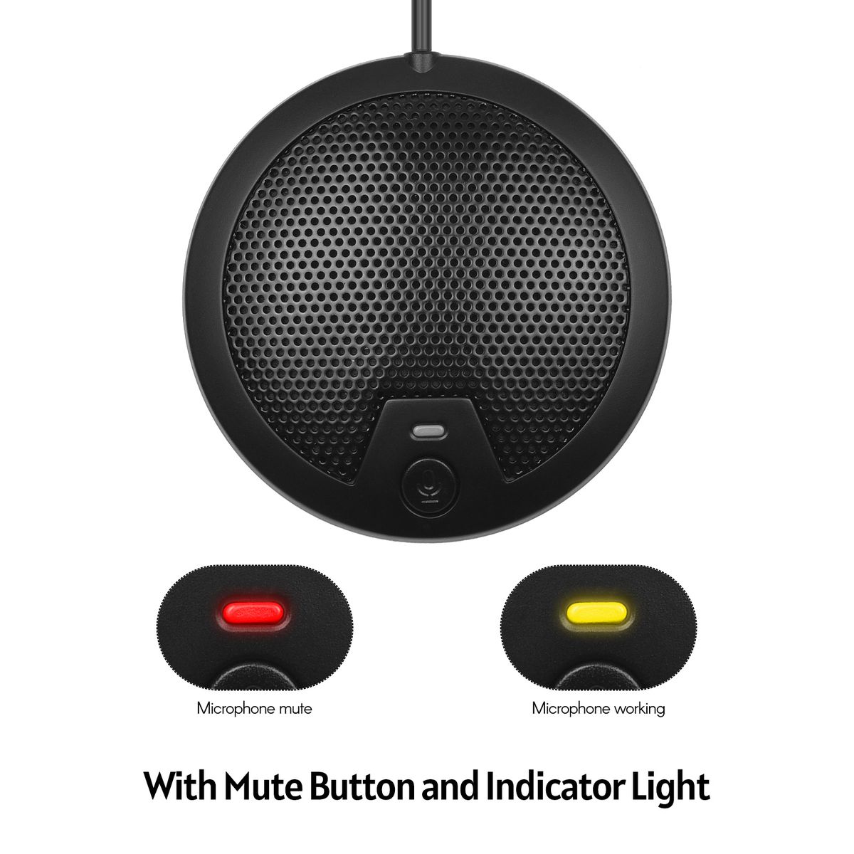 USB Desktop Condenser Microphone 360° Omnidirectional Mic