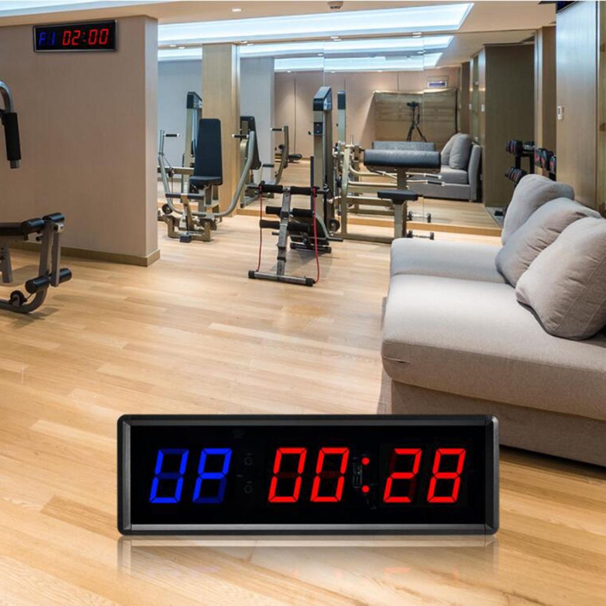 Protable Interval Timer Clock Training W/ Remote Workout