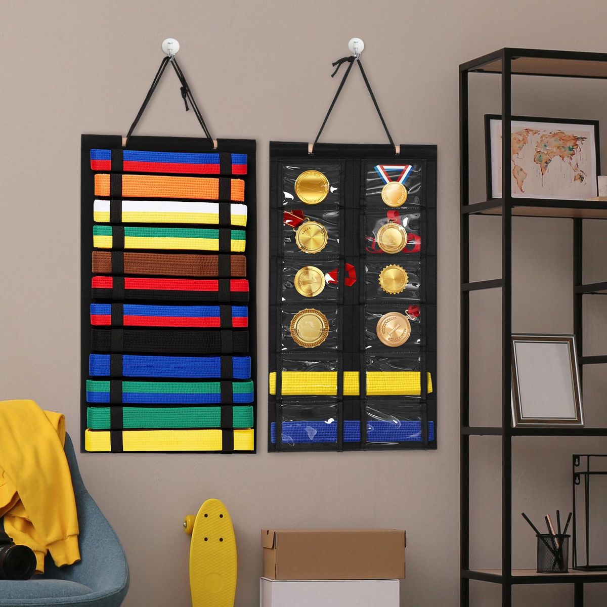 Martial Arts Belts Storage Organizer Space Saving For Kids