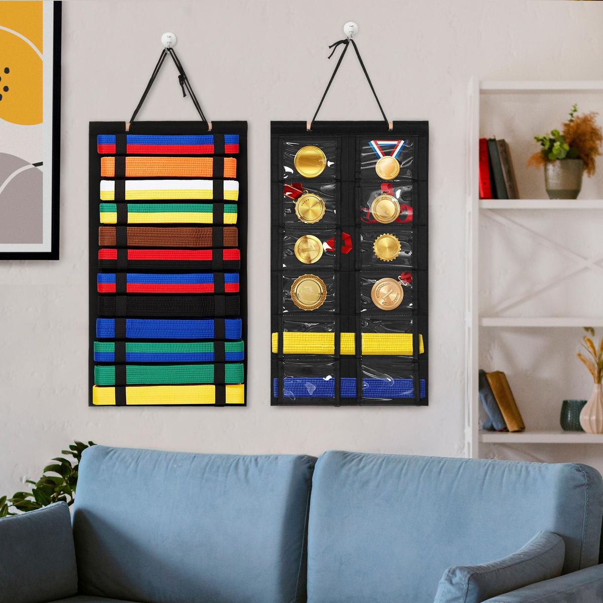 Martial Arts Belts Storage Organizer Space Saving For Kids