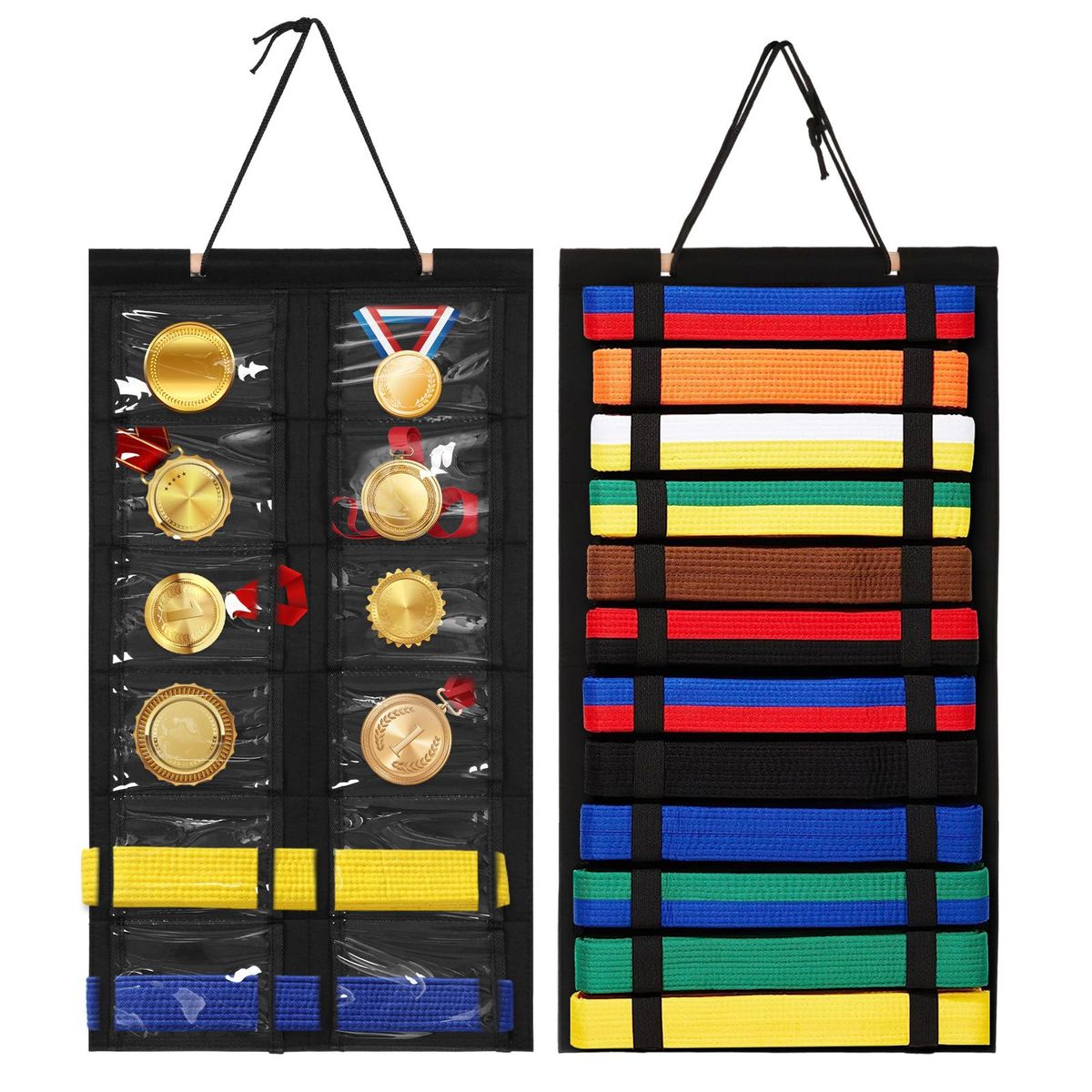 Martial Arts Belts Storage Organizer Space Saving For Kids