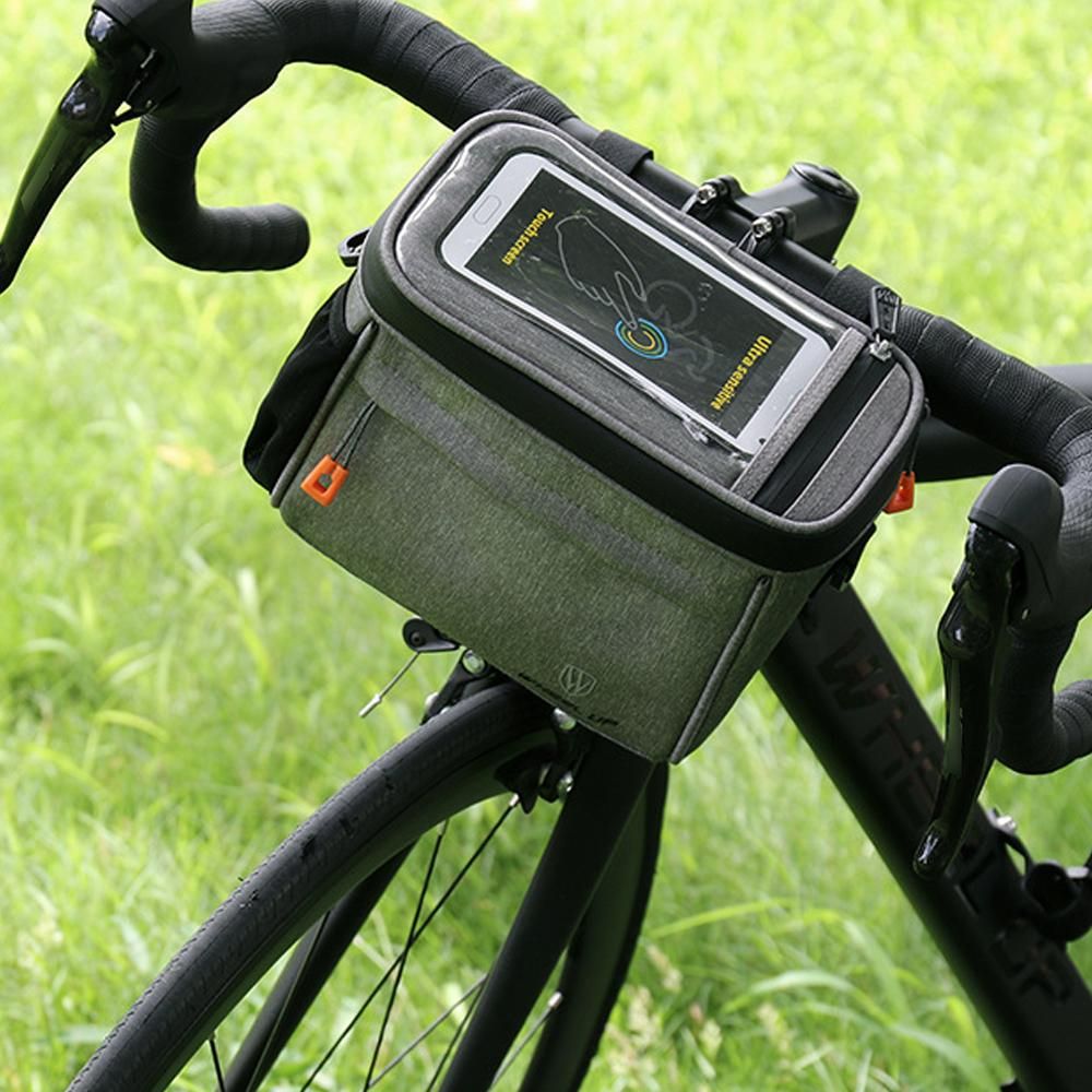 Bicycle Headpack Oblique Crosses Package Touched Screen MobilePhone Bag Multi-functional Support Front Handlebar Bag