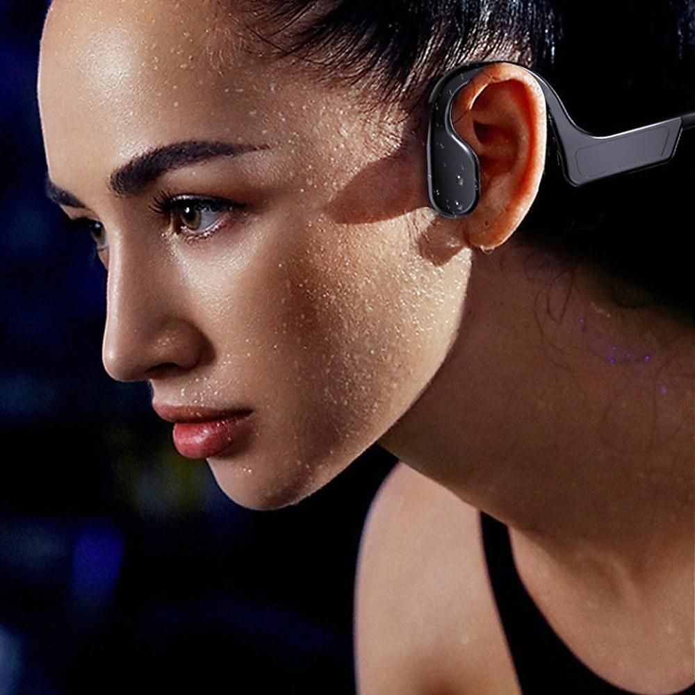 X1 Bone Conduction Headphones BT5.1 Open-Ear Wireless Headset w/Mic Sweatproof Sports Earphone