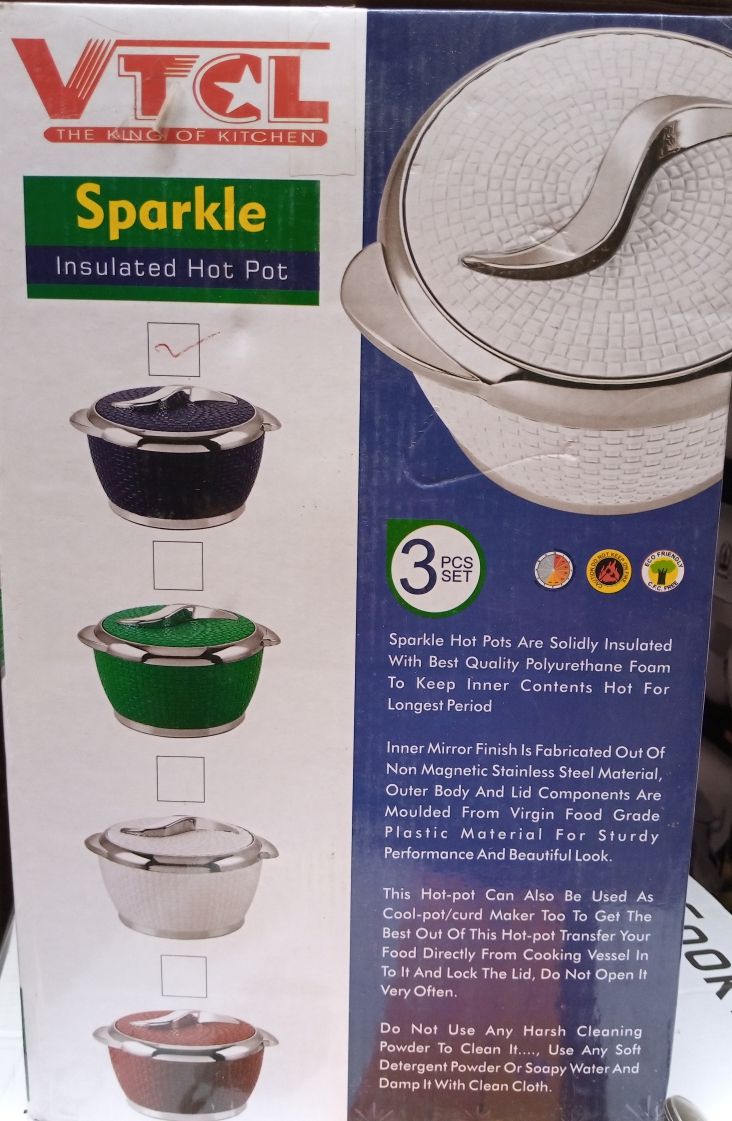 Insulated Serving Dish Hot Pot- (3 Pcs)