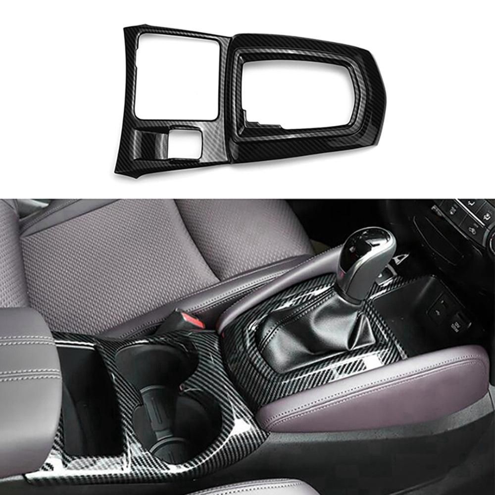 Shift Box Panel Cover Interior Trim Molding Cup Holder Trim Cover for Nissan Qashqai J11 2014-2018 Carbon Pattern