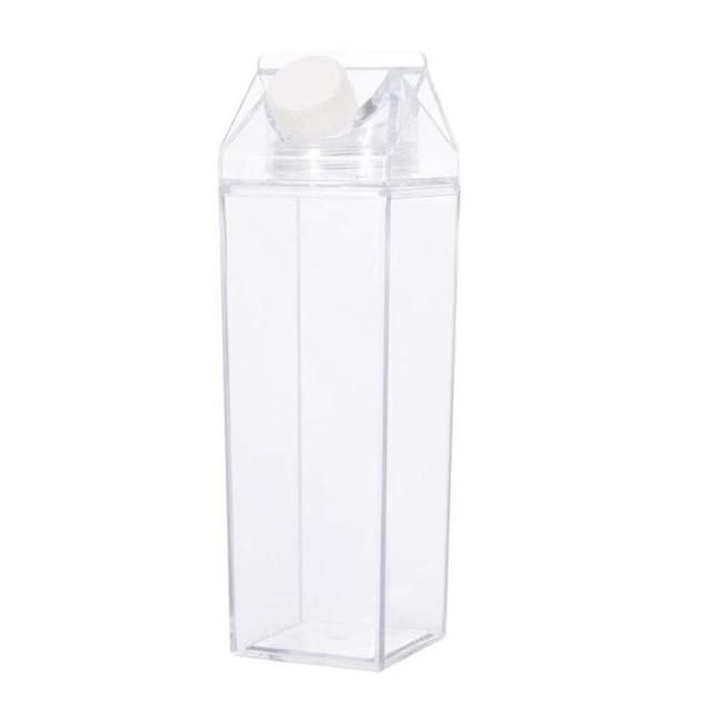 500ml Plastic Clear Milk Carton Water Bottle New Cup
