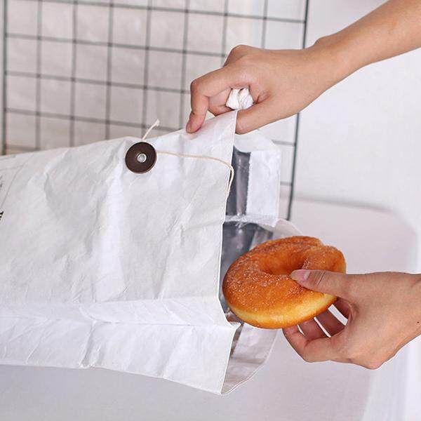 Kitchen Reusable Box Sack Durable Insulated Portable Dupont Paper Bag Brown Paper Lunch Bag Heat Preservation Picnic Container #white Beautiful Day White