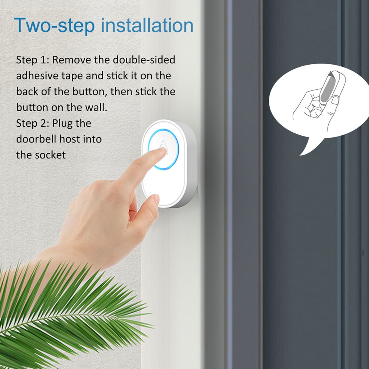 Wireless Doorbell Plug-in Chime Receiver With 58 Melodies 5