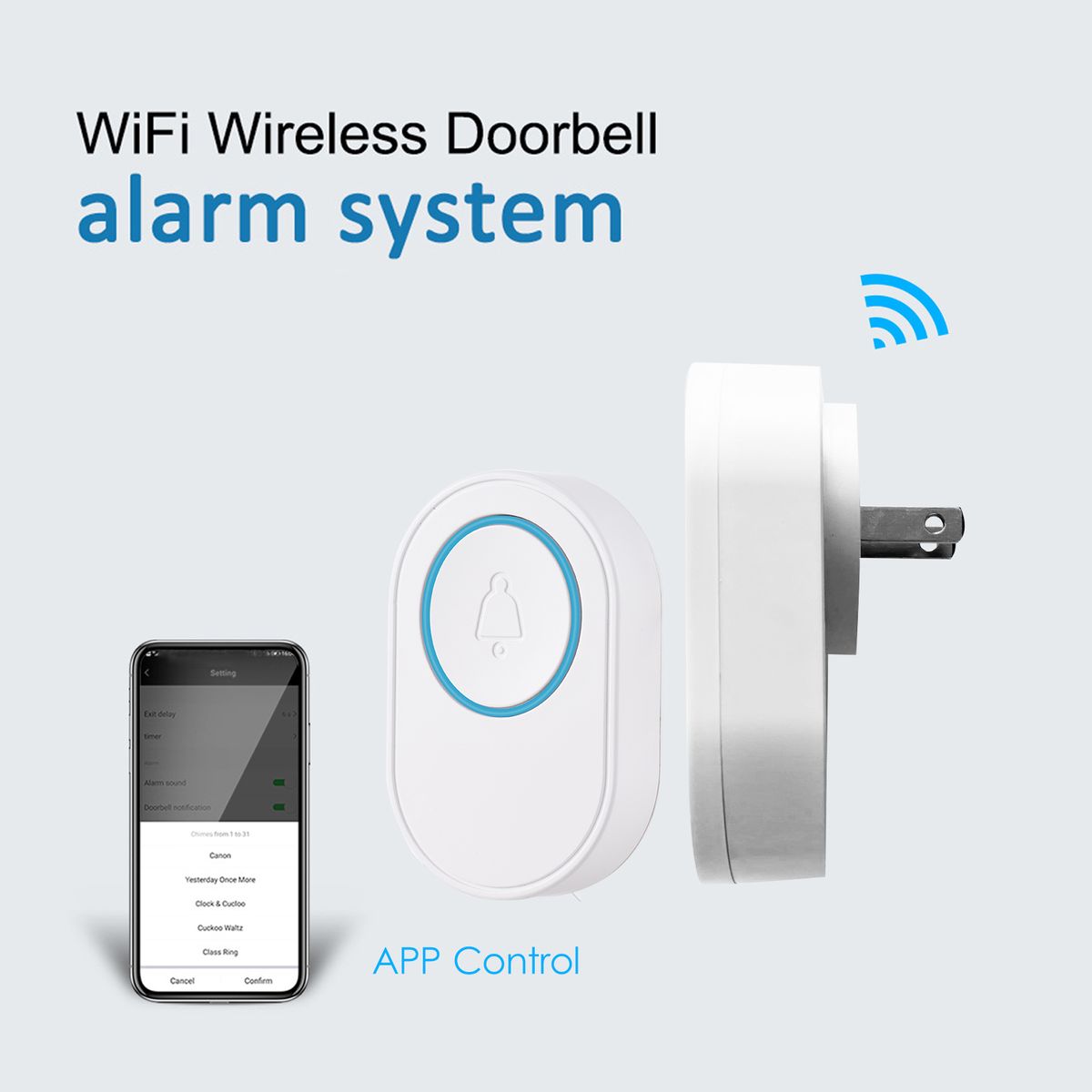 Wireless Doorbell Plug-in Chime Receiver With 58 Melodies 5