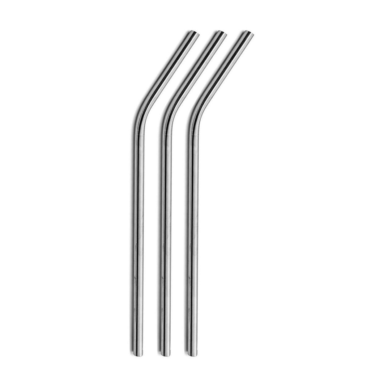 3 Pcs reusable Stainless Steel Metal Drinking Straw