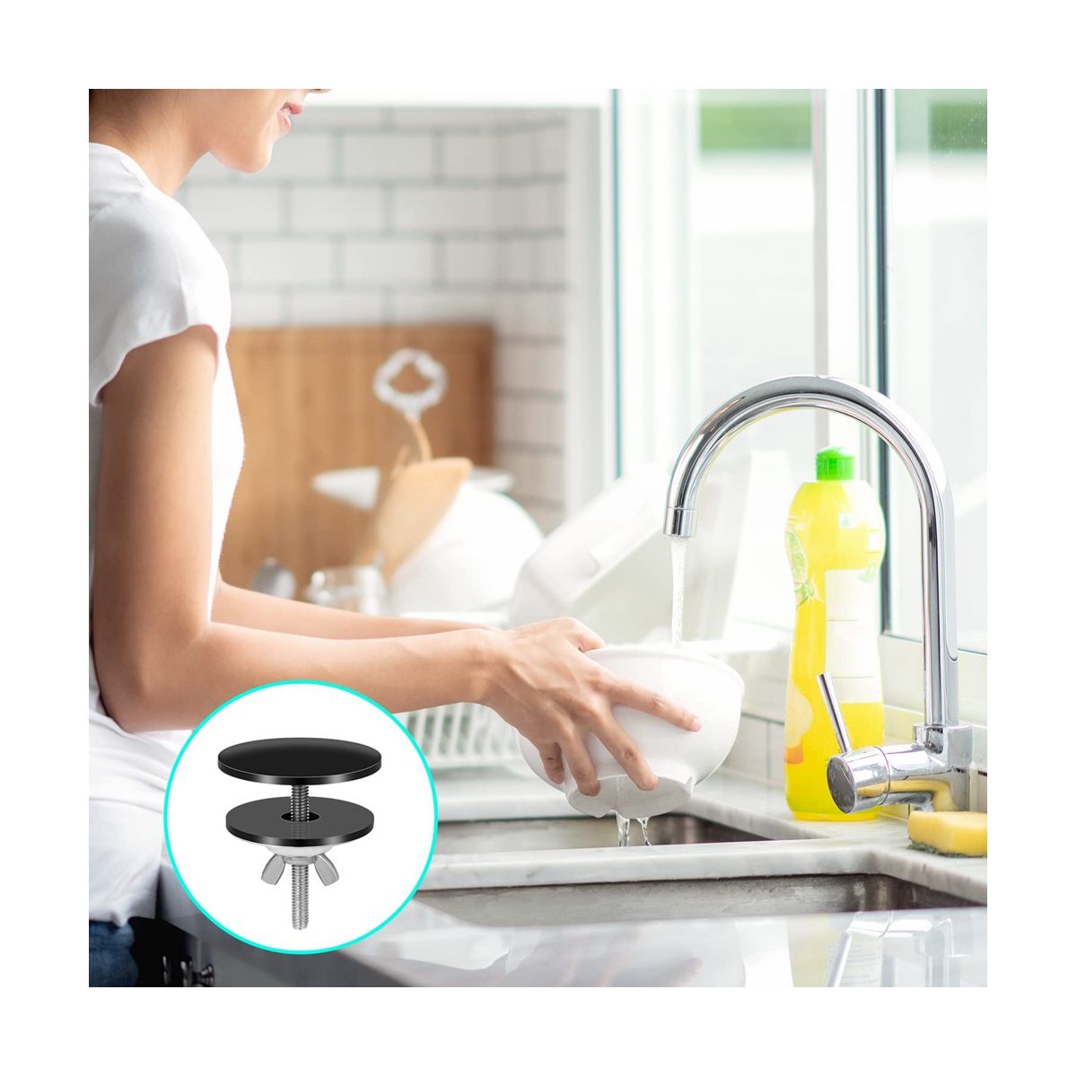 2 Pieces 2 inch Kitchen Sink Hole Cover Faucet Hole
