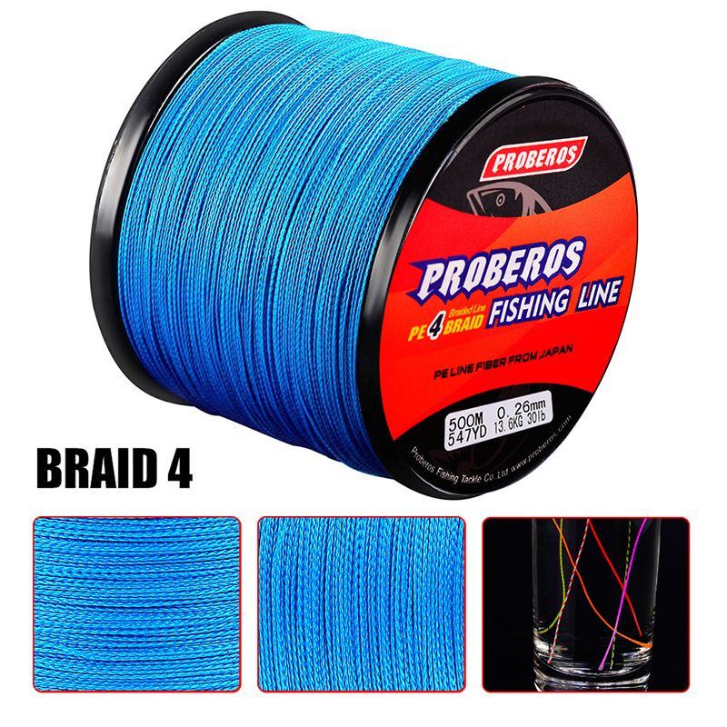 Line Fishing Strong Wire 4 Multifilament Super Multicolor PE 500M Fishing Saltwater Braided Strands PE For Line