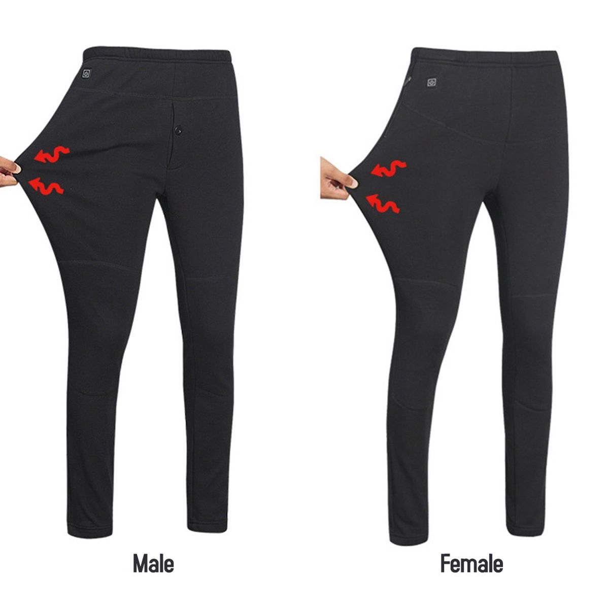 USB Heated Pants Women Rechargeable Slim Thickening Heated