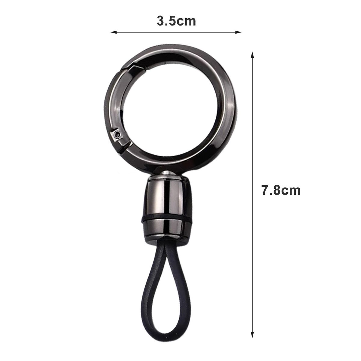 Birthday Gift Keychain Premium Zinc Alloy Car Keychain for Drivers Black