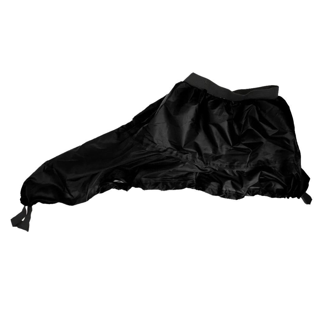 Portable Waterproof Nylon Full Kayak Boat Canoe Spray Skirt Deck Sprayskirt Cover Black
