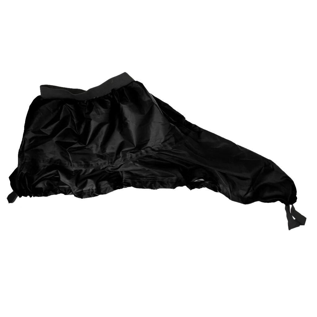 Portable Waterproof Nylon Full Kayak Boat Canoe Spray Skirt Deck Sprayskirt Cover Black