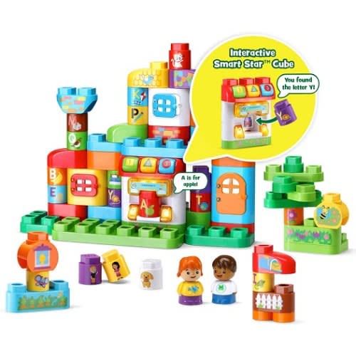 Leapbuilders Abc Smart House With Electronic Smart Star Cube -  61 Pieces