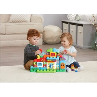 Leapbuilders Abc Smart House With Electronic Smart Star Cube -  61 Pieces
