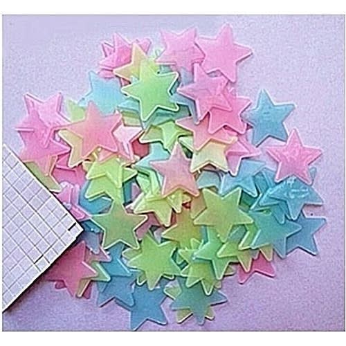 Generic 3d Star Glow In Dark Illuminating Sticker