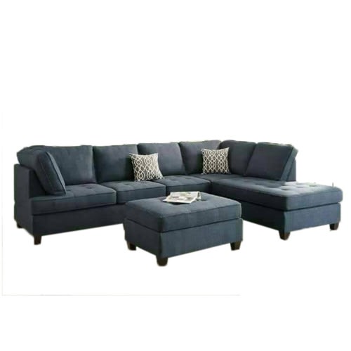 7 Seater L Shaped Grey Sofa