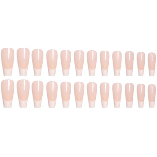 Ballet Coffin Full Cover Long Press-on Nail Tips - 24 Pieces - Sm14200914