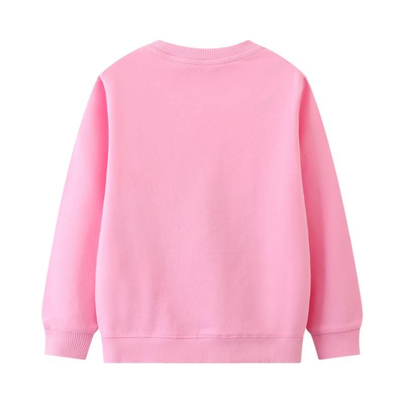 Girls Sweatshirt Long Sleeve Crew Neck Top Pink