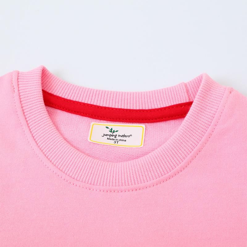 Girls Sweatshirt Long Sleeve Crew Neck Top Pink