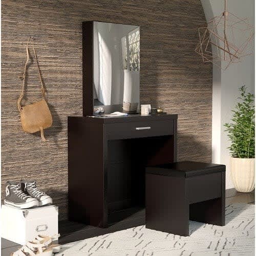 J Best Vanity Set With Mirror - Brown