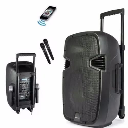 Rechargeable Bluetooth Pa System With Wireless Microphone And Radio