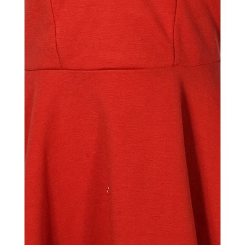Cross Back Flare Dress -Burnt Orange