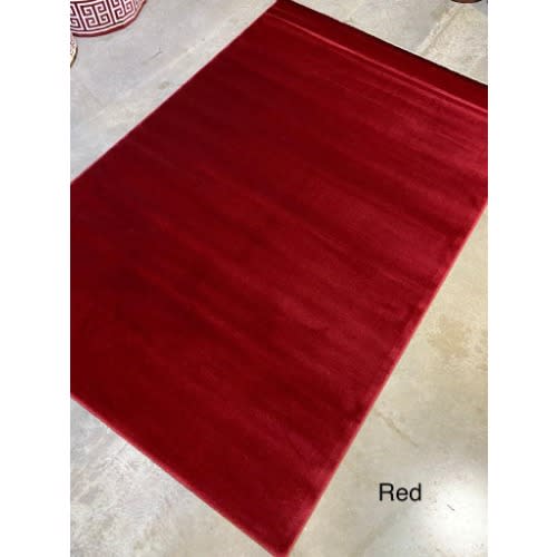 5 By 7ft Plain Center Rug - Red