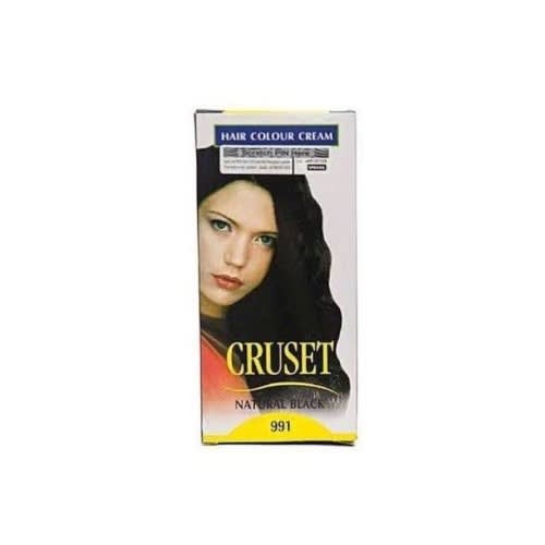 Cruset Hair Coloring Dye Cream - 100ml - Natural Black