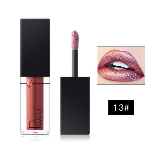 Pudaier Diamond Pearl Metallic Lipstick - 13# - 3.5ml