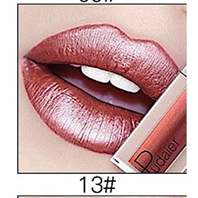 Pudaier Diamond Pearl Metallic Lipstick - 13# - 3.5ml